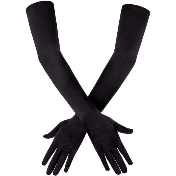 New Long Black Evening Gloves Extra Nice Quality